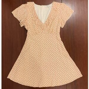 Madewell Ruffle Flutter-Sleeve Dress in Cutout Blooms - 00